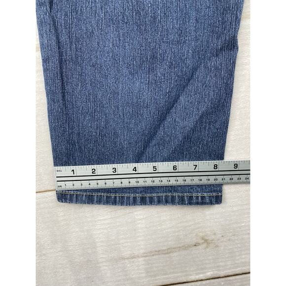 Angels Jeans Womens Sz 22 Dark Distressed Cropped Stretch Denim 90s Y2K Retro - Picture 5 of 9